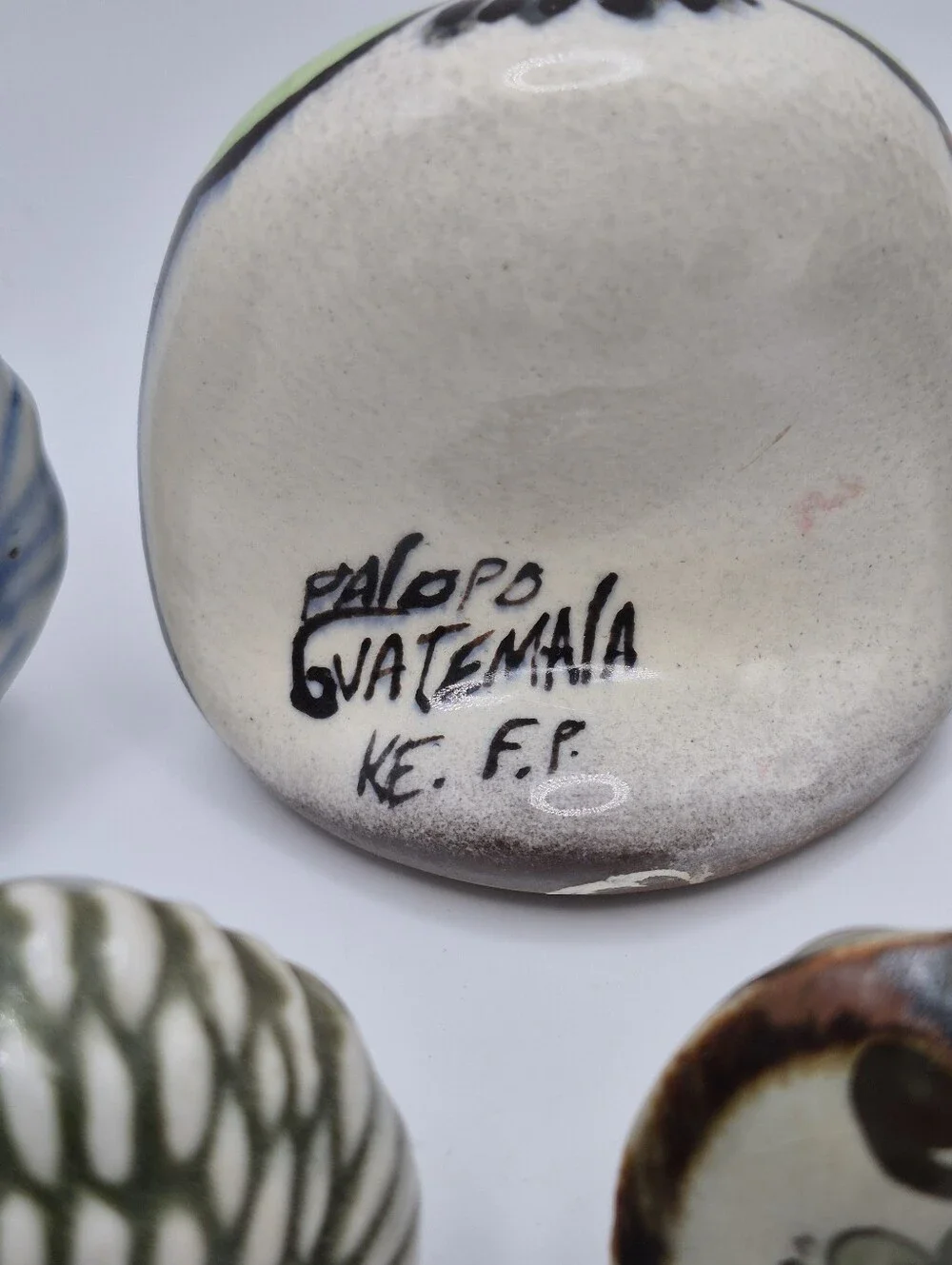Hand-Painted Tonala Ken Edwards Signed Ceramic Owl Figurine Collection Mexico - Picture 8 of 16